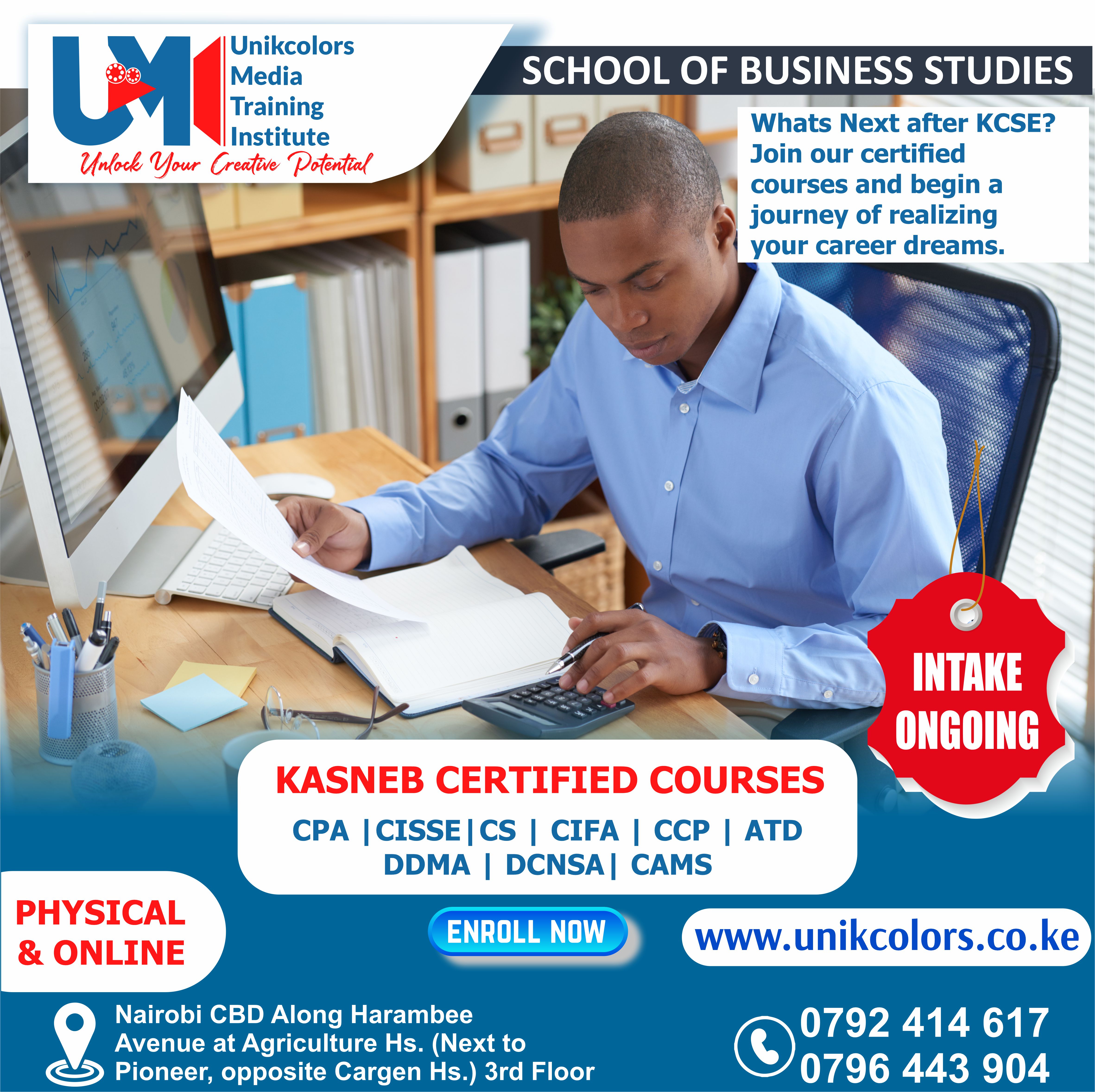 KASNEB CERTIFIED COURSES - CPA | CISSE | CS | CIFA | CCP | DDMA | DCNSA | CAMS